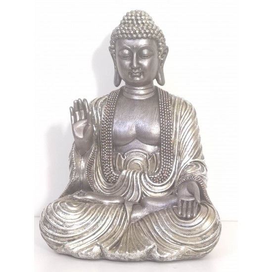 Bouddha gris résine